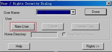 Erstellen eines neuen Benutzers auf dem FTP-Server
