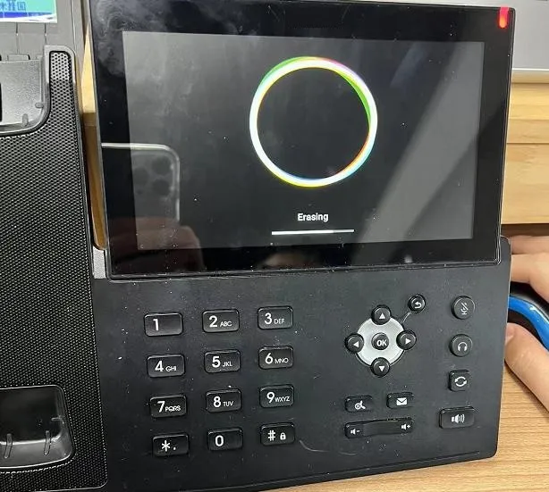 Factory reset in progress on an Android phone