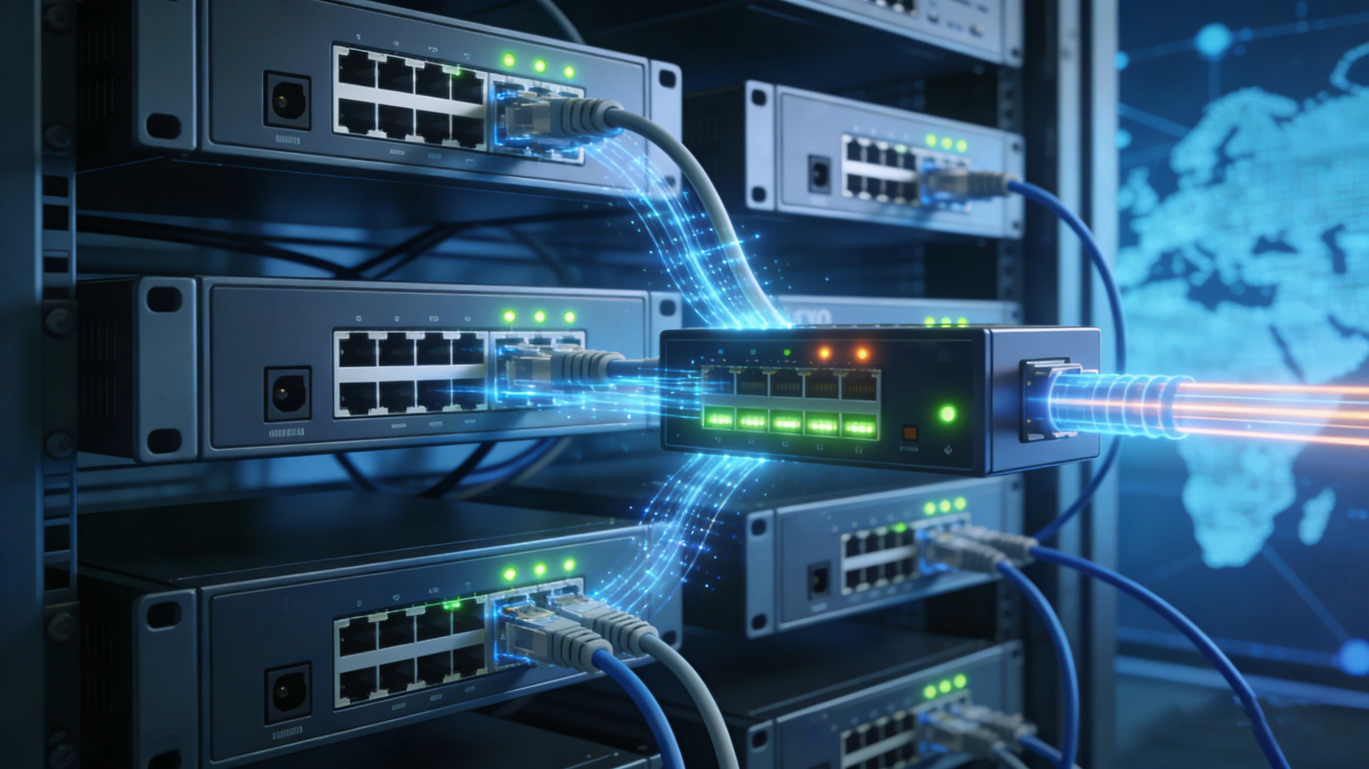 Schritt-für-Schritt-Diagramm des Anrufablaufs, das einen eingehenden PSTN-Anruf durch ein FXO-Gateway zu einem IP-PBX und einem SIP-Schreibtischtelefon zeigt