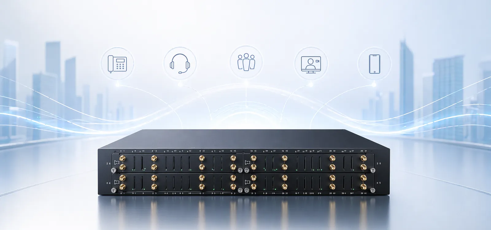 Becke Telcom 32-Kanal-GOIP-Gateway für SIP-Sprach-, SMS- und Mobiltrunking