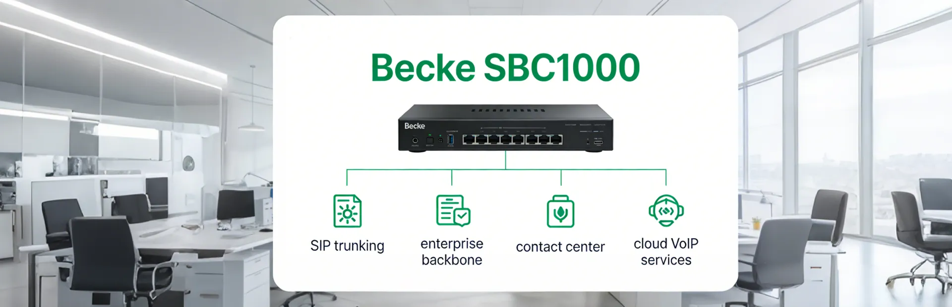 Becke SBC1000 Session Border Controller mit Redundanz, Sicherheit, NAT-Traversal und QoS-Optimierung