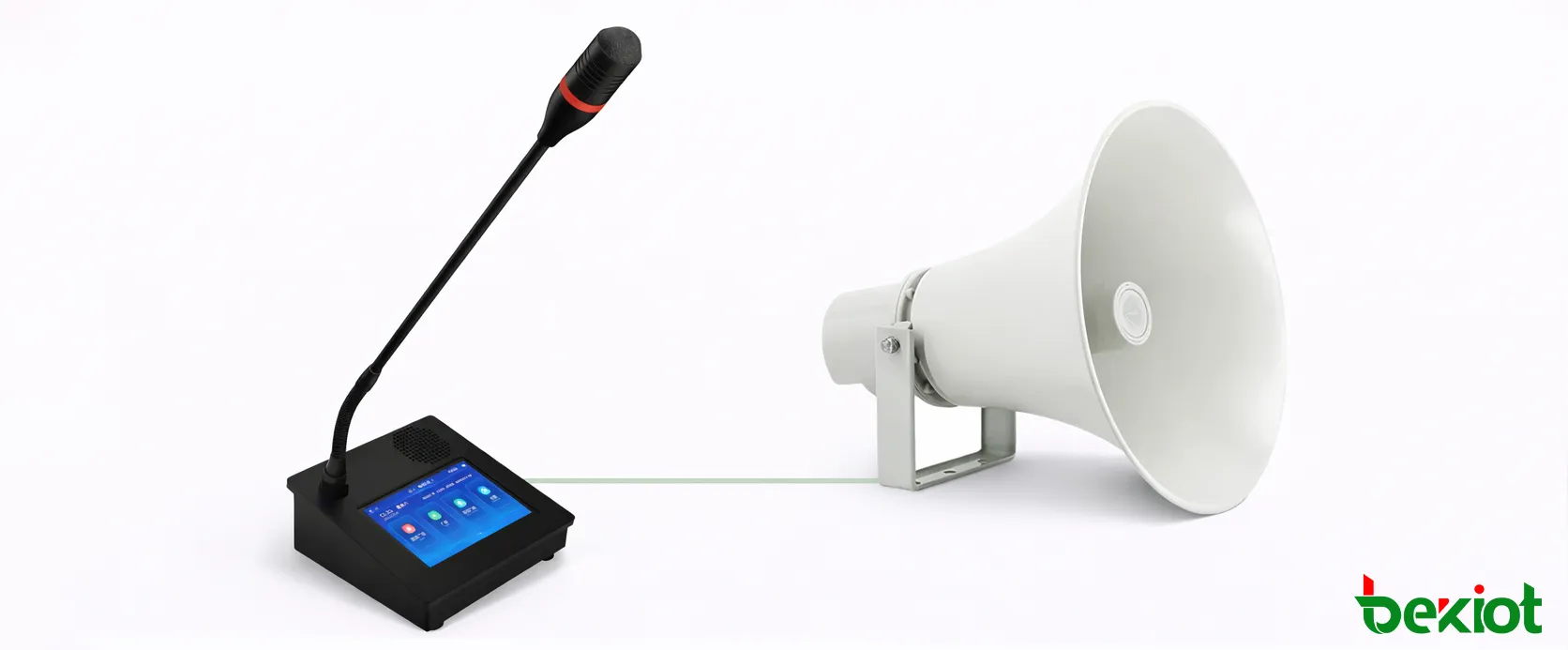 GP600J SIP-Mikrofon mit Touchscreen-Oberfläche für Durchsagen, Gegensprechanrufe und Zonensteuerung