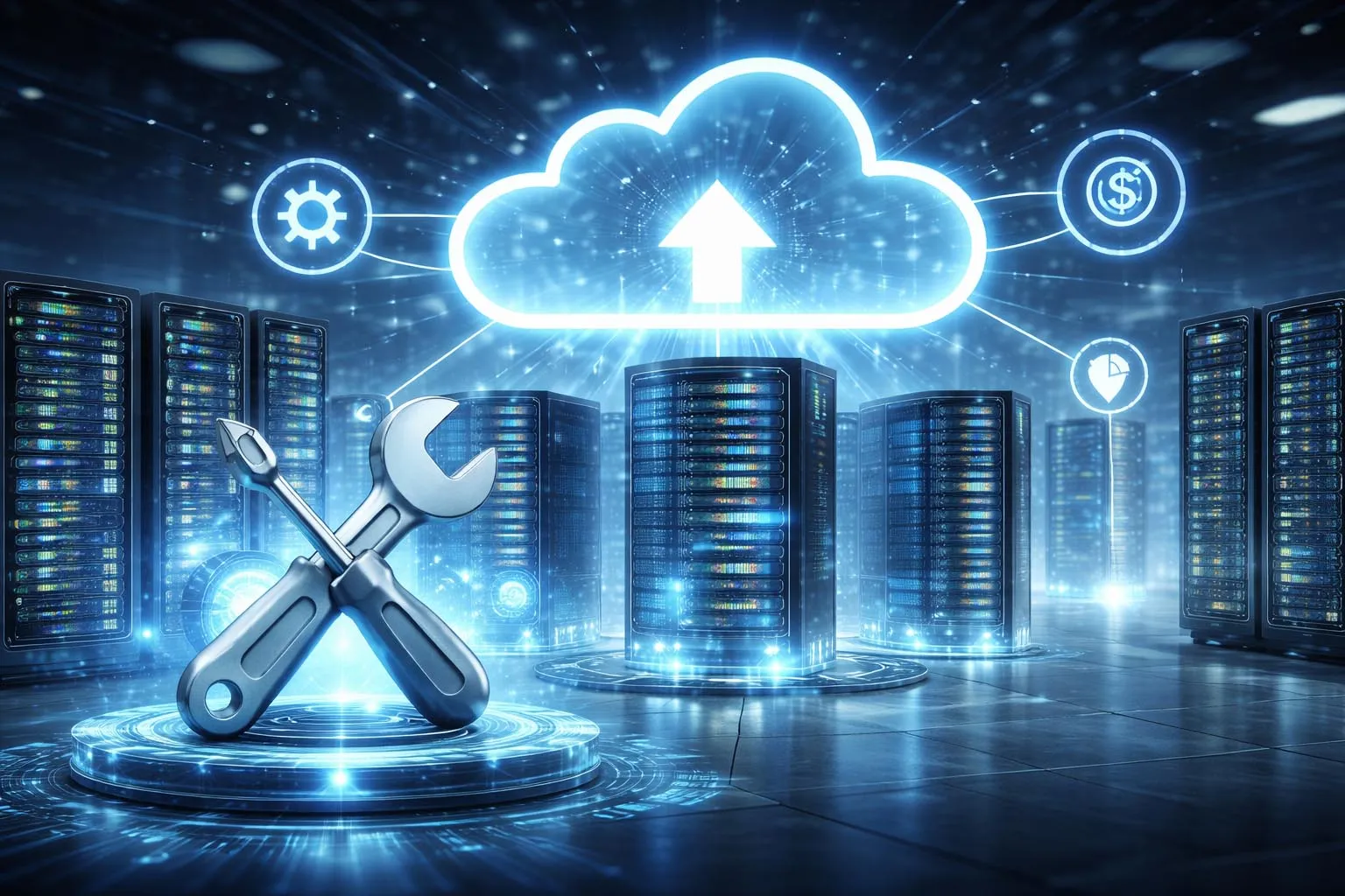 Cloud-Wartungsaufgaben mit Konfigurationsprüfung, Backup-Validierung, Leistungsüberwachung, Kostenkontrolle und Zugriffsgovernance