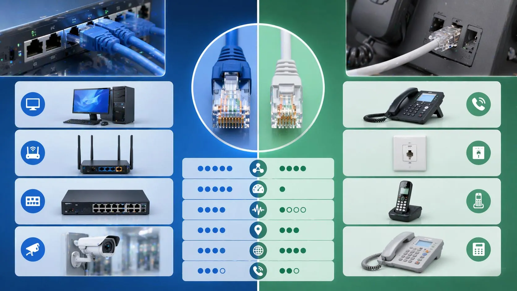 Unterschiede zwischen RJ45 und RJ11