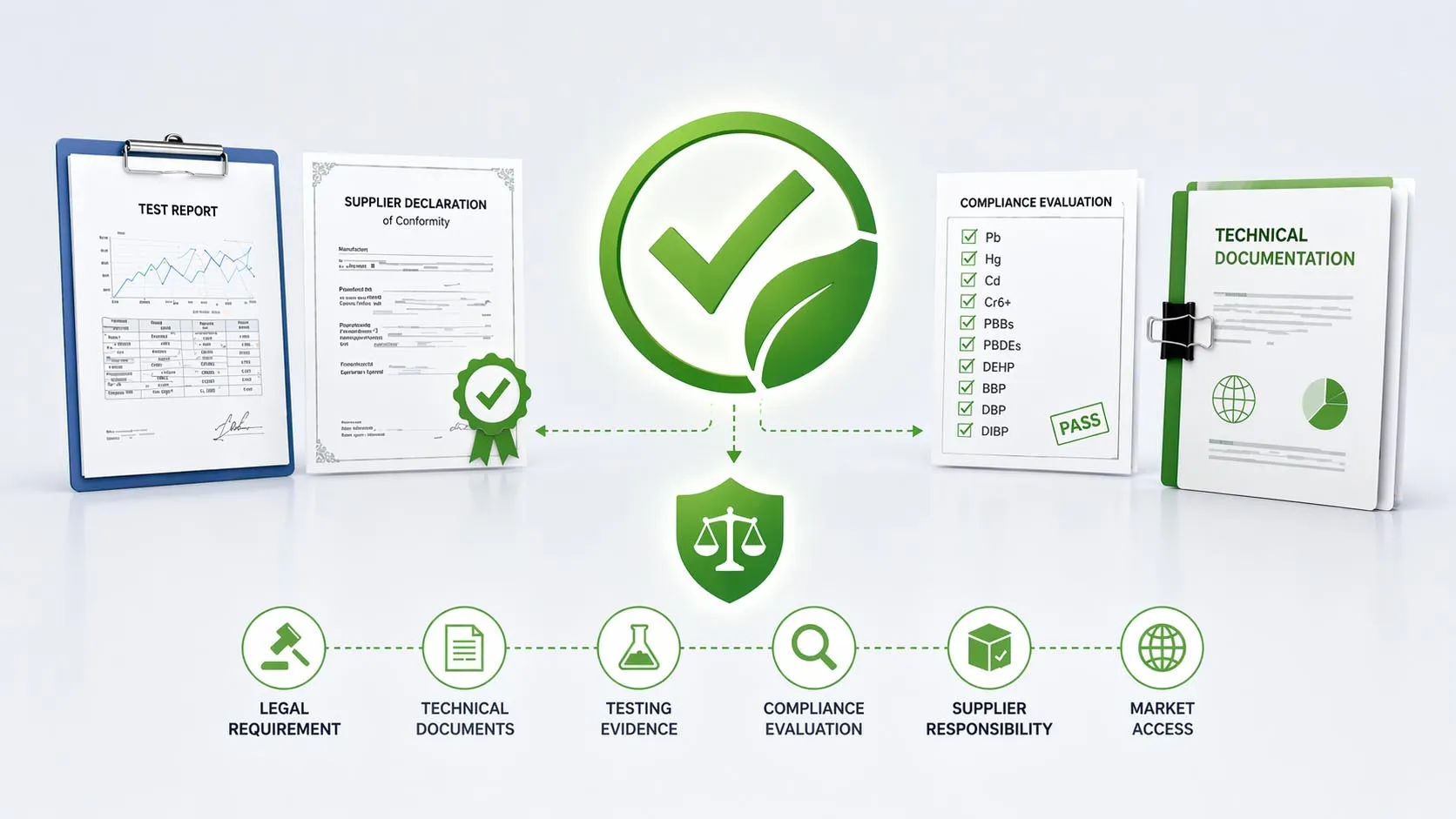 Technische Dokumentation und Material-Compliance-Prüfung für die RoHS-Bewertung