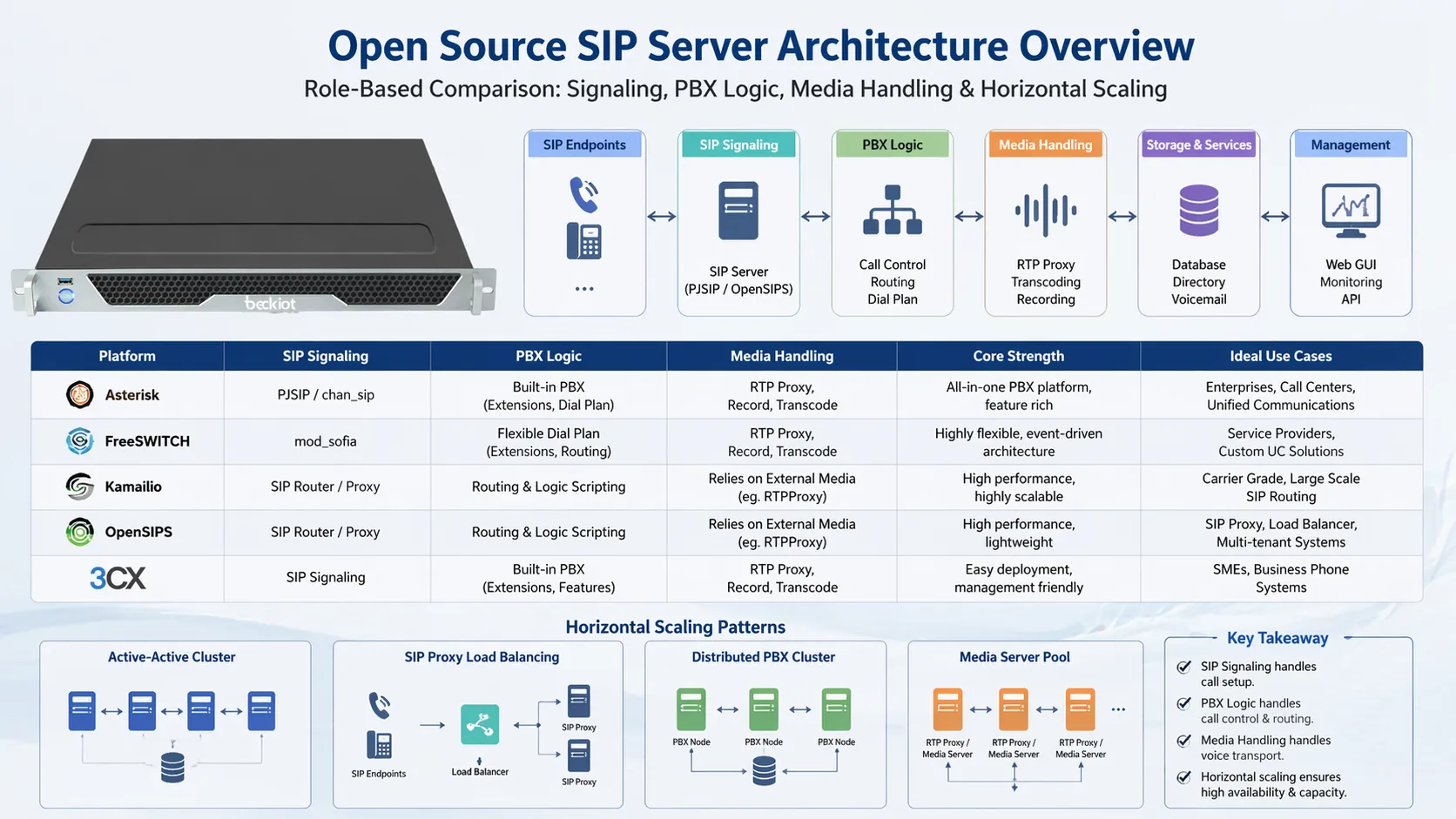Open Source SIP Server Comparison: Features, Performance, and Scalability