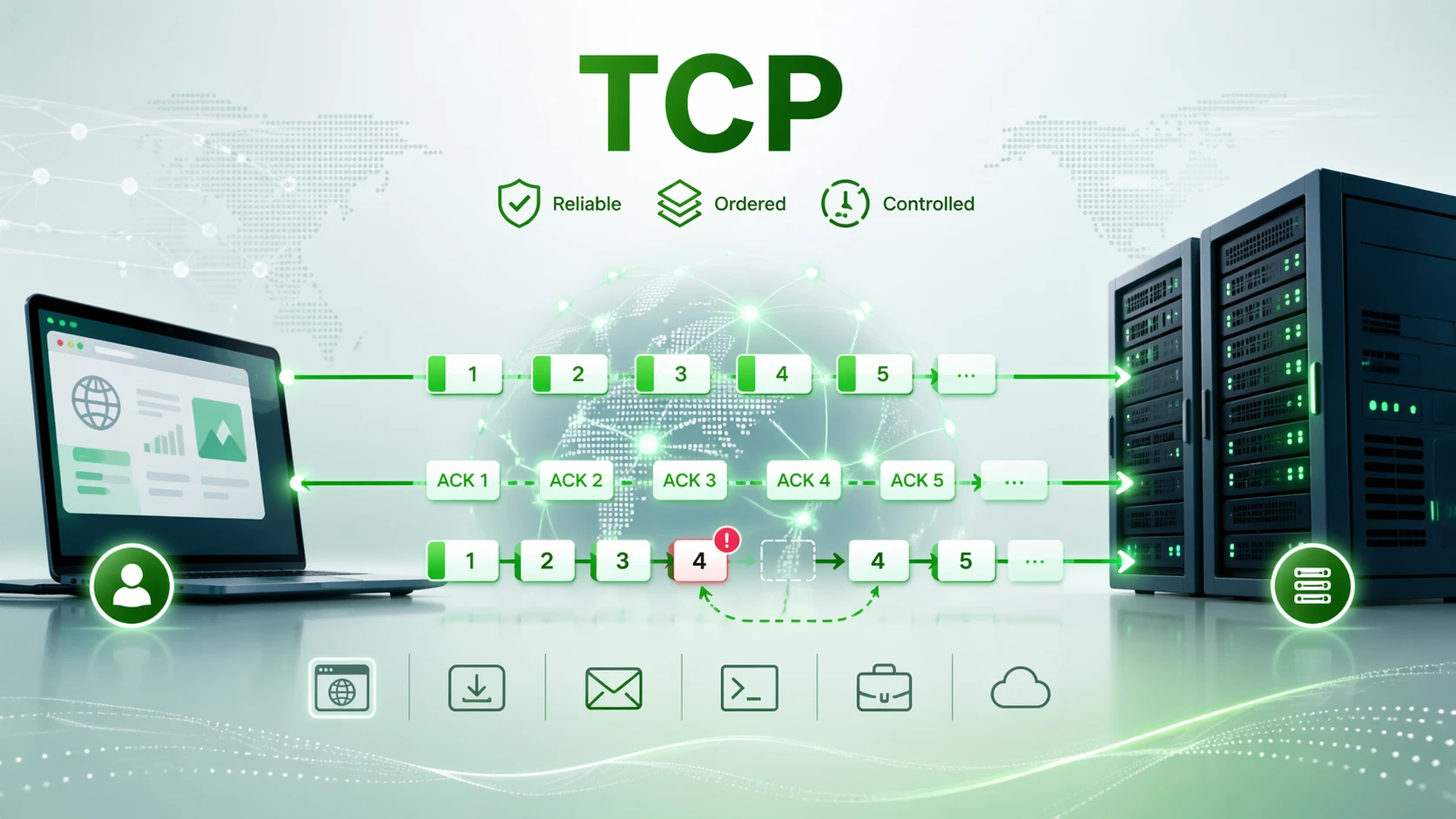 Was ist das Transmission Control Protocol (TCP)? Anwendungen, Funktionsweise und Einsatzbereiche