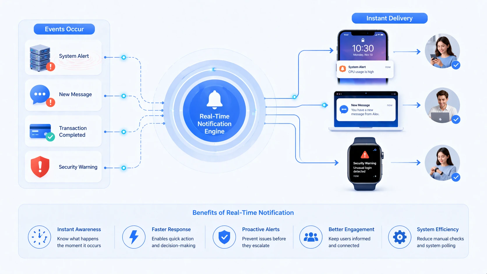 Was ist eine Echtzeit-Benachrichtigung? Funktionen und Anwendungen