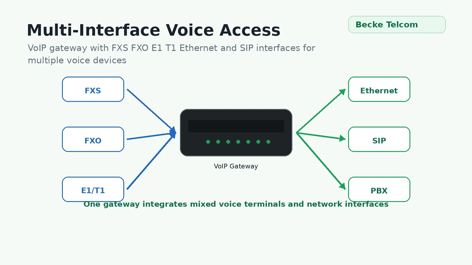 Multi-Interface-Zugang für verschiedene Sprachgeräte
