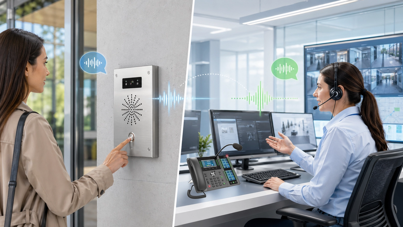 Talkback-Funktionen mit Operator-Antwort, Fernunterstützung, Bestätigung, Koordination und Anweisungsübermittlung in einem Kommunikationssystem