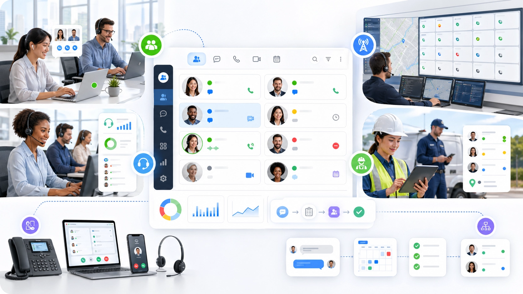 Presence verbessert Anrufrouting Transferentscheidungen und Operator Verfügbarkeit in einer Unified Communications Anrufoberfläche