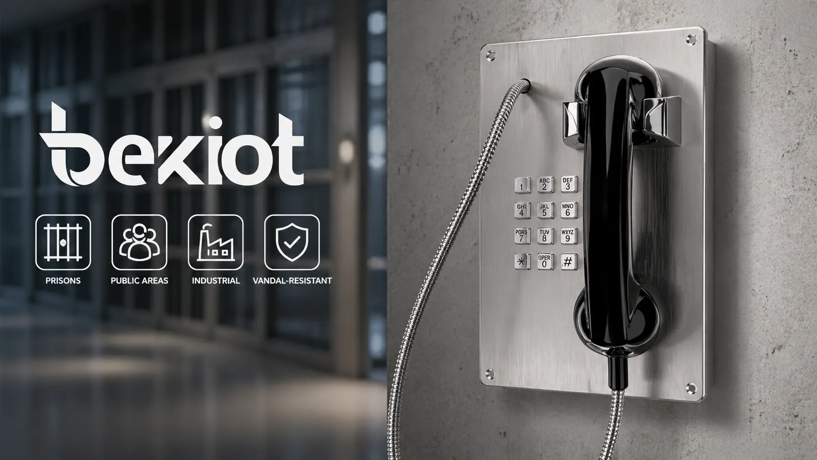 BT22 vandalismussicheres Telefon mit Edelstahlgehäuse für Gefängnisse öffentliche Bereiche und industrielle Kommunikationspunkte