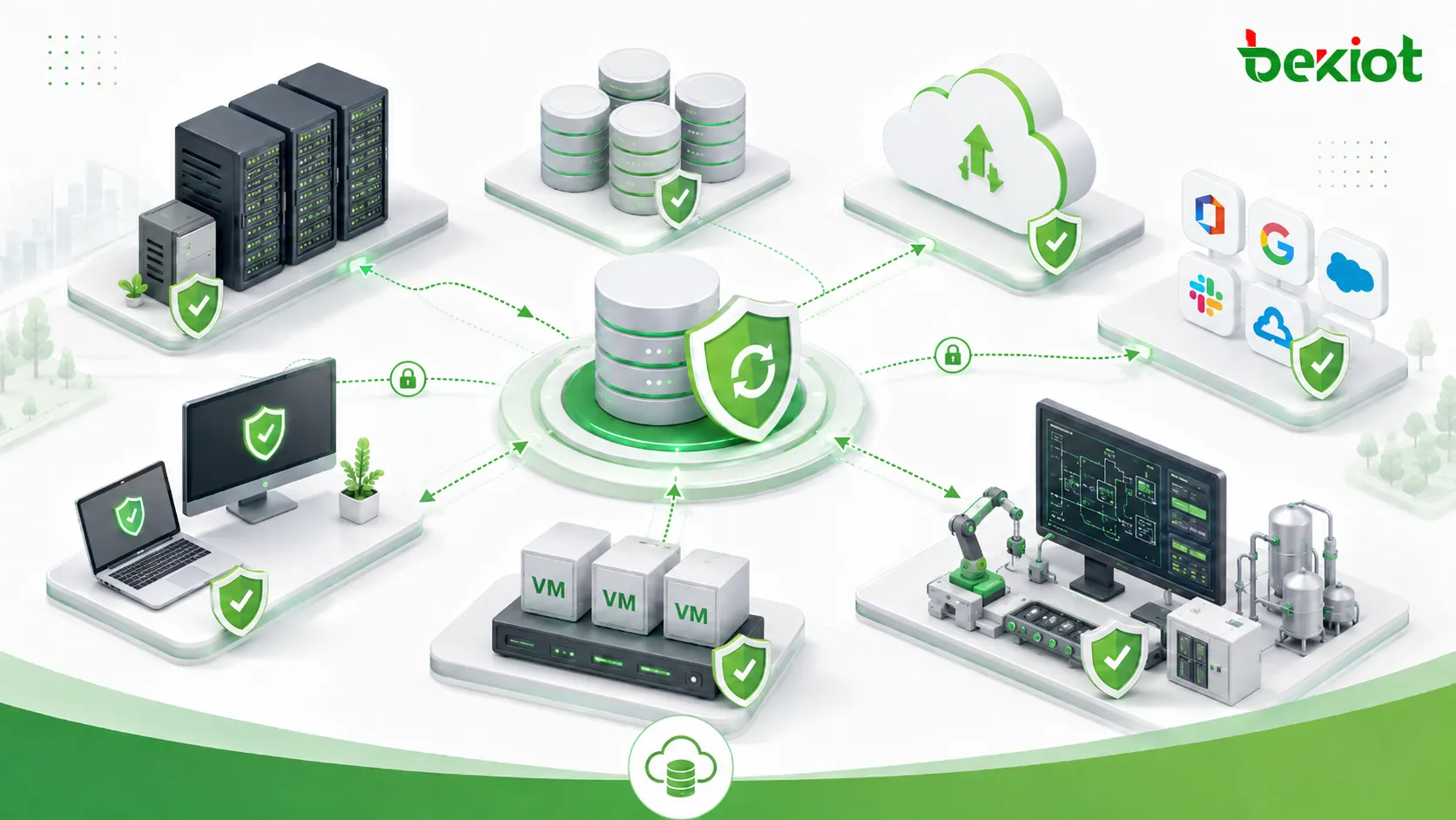 Datensicherungsanwendungen für Unternehmensserver Datenbanken Endgeräte Cloud SaaS Plattformen virtuelle Maschinen und Industriesysteme