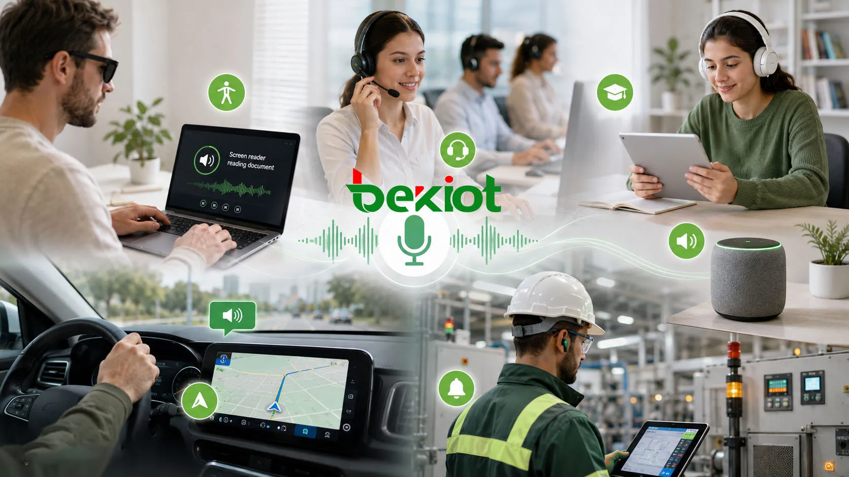 Anwendungen von Text-to-Speech in Barrierefreiheit, Screenreadern, IVR, Kundendienst, E-Learning, Navigation, Smart Devices und Industriealarmen
