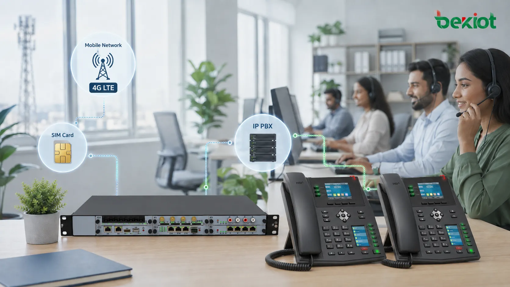 Wie lässt sich eine mobile SIM-Nummer in ein Festnetz-Telefonsystem integrieren?