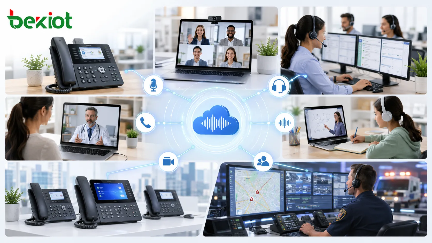 HD-Voice-Anwendungen in VoIP, SIP-Telefonen, Videokonferenzen, Callcentern, Telemedizin, Bildung und Dispositionskommunikation