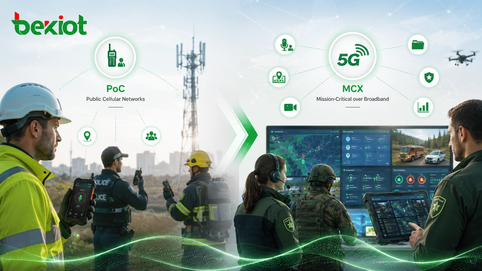 Von PoC zu MCX: Die Entwicklung der Breitband-missionskritischen Kommunikation