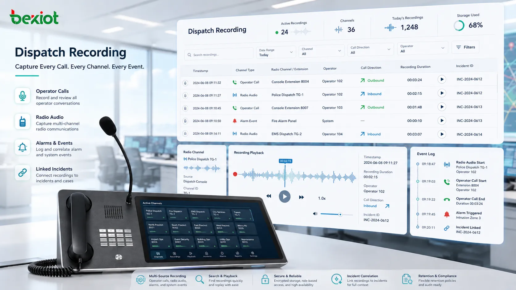 Was ist Dispatch Recording? Welche Eigenschaften hat es?