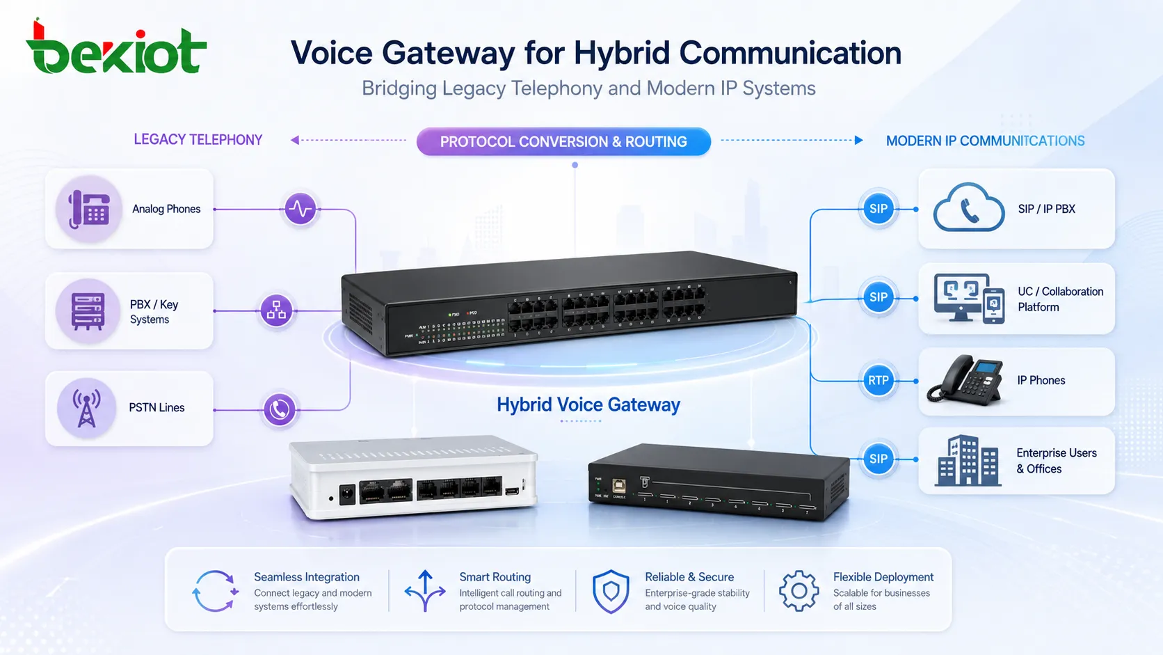 Wie lassen sich Netzwerkarchitektur und Eigenschaften eines Voice Gateways verstehen?