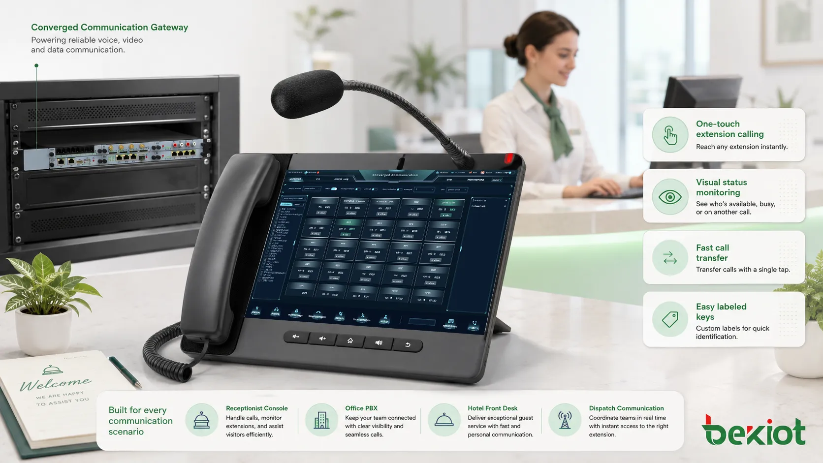 DSS-Tasten in Empfangskonsole Büro-PBX Hotel-Frontdesk und Kommunikationsdispatch