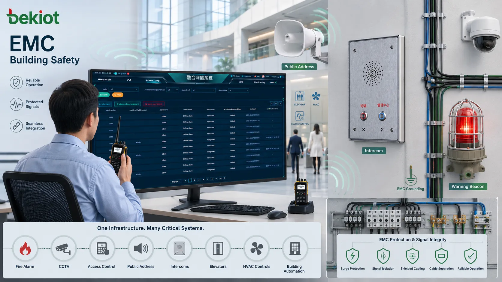 EMC Anwendungen in industrieller Automatisierung Telekommunikationsracks Medizingeräten Bahnsteuerung und Gebäudesicherheit