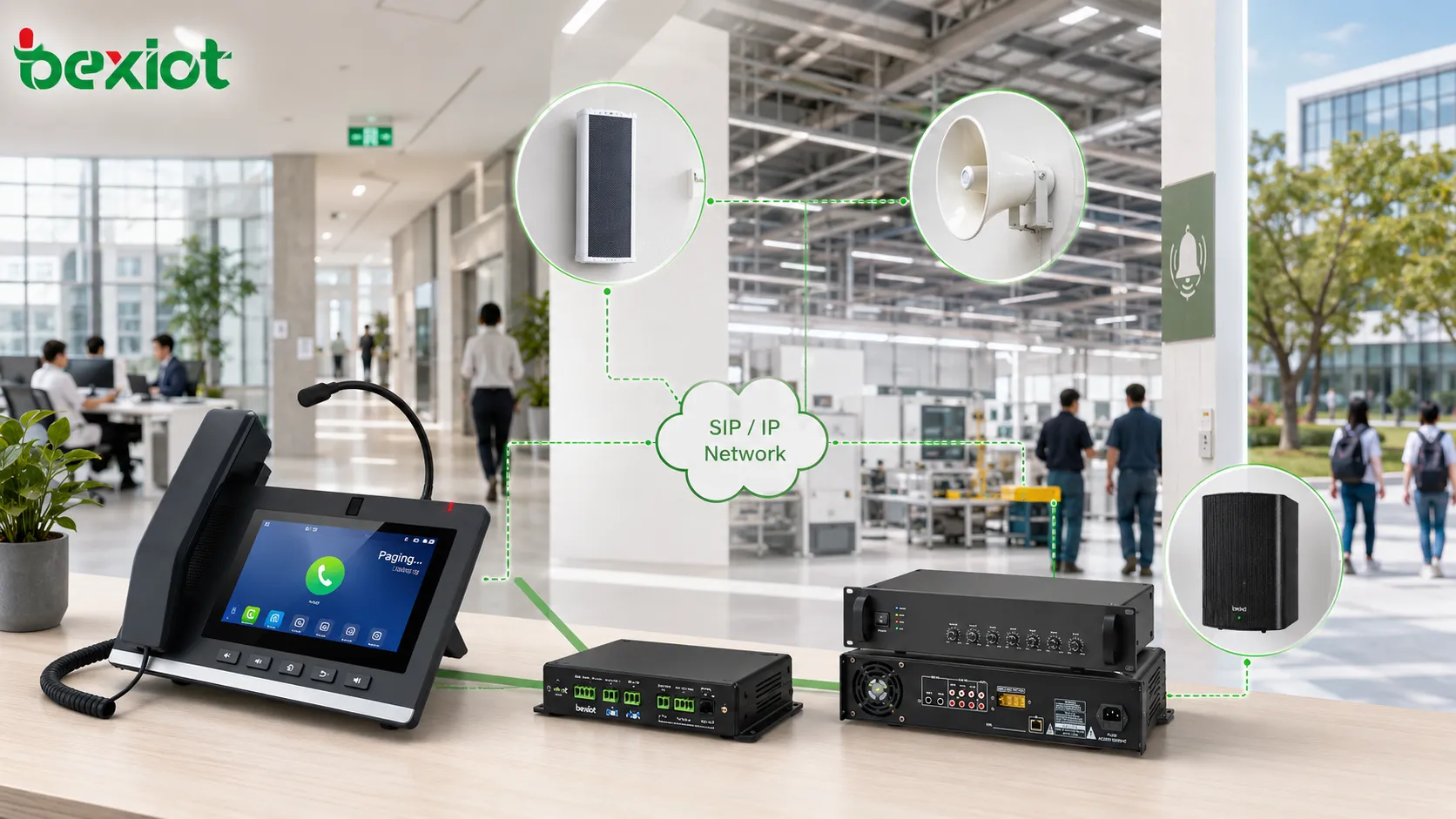 Paging und öffentliche Durchsagen in ein IP-Telefonsystem integrieren
