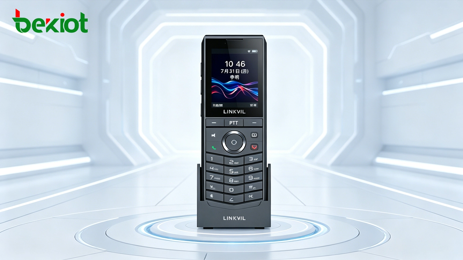 Drahtloses SIP-Telefon mit PTT-Taste und Kurzwahltasten für schnelle Teamkommunikation