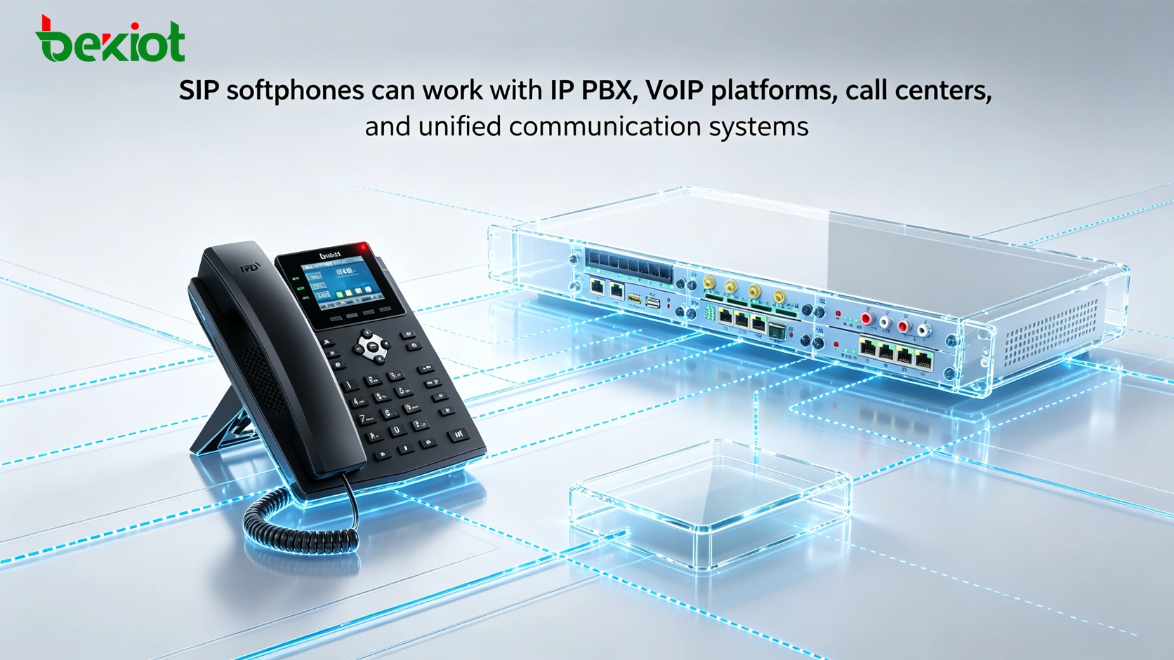 SIP-Softphone-Integration mit IP-TK-Anlage, Unified Communication und Callcenter-Plattform