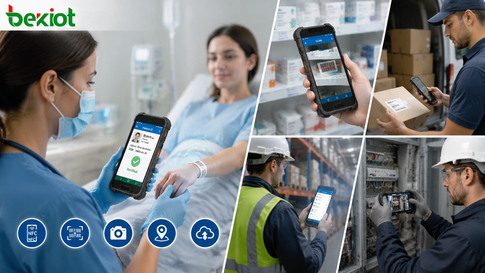 Robustes Smartphone zur Identifikation im Gesundheitswesen, Medikamentenscan, Logistikverfolgung und mobiler Servicemanagement