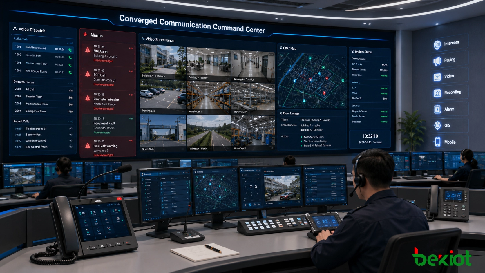 Integration von Videoüberwachung für Notfallkommunikations- und Einsatzzentralensysteme