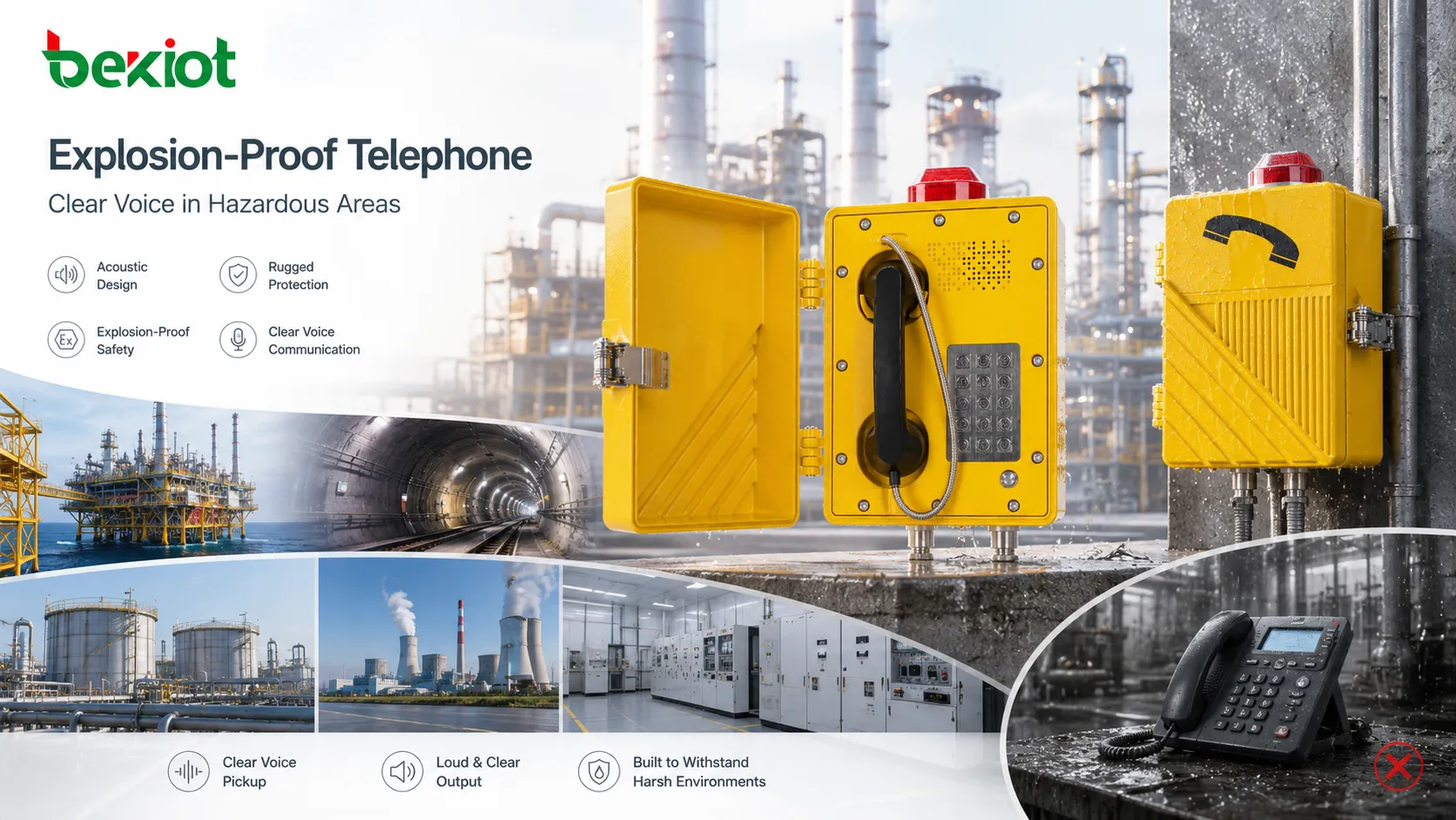 Welche besonderen Vorteile hat das akustische Design explosionsgeschützter Telefone?