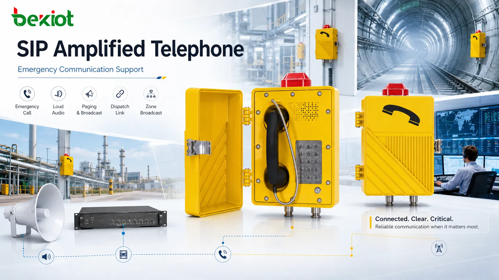 Welche Notfallkommunikationsfunktionen bietet ein SIP-Verstärkertelefon?