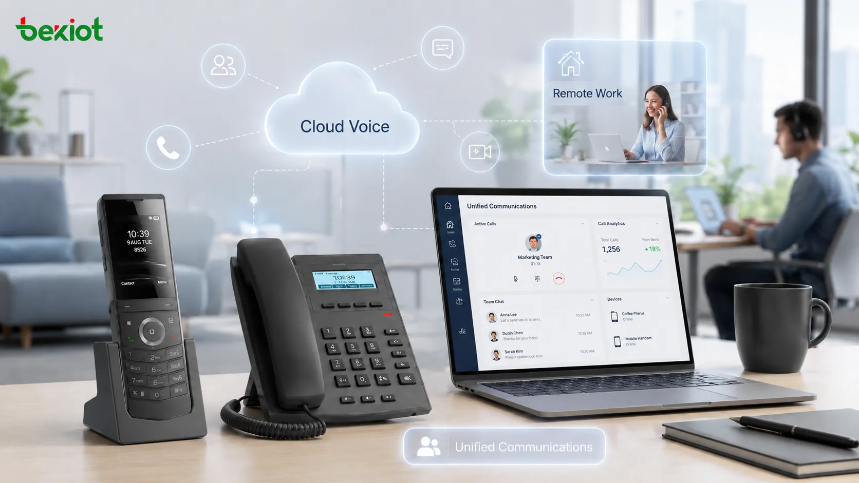 VoIP-Softwareplattform mit KI-Automatisierung für intelligentes Anrufrouting, Live-Transkription, Anrufanalyse und Contact-Center-Modernisierung
