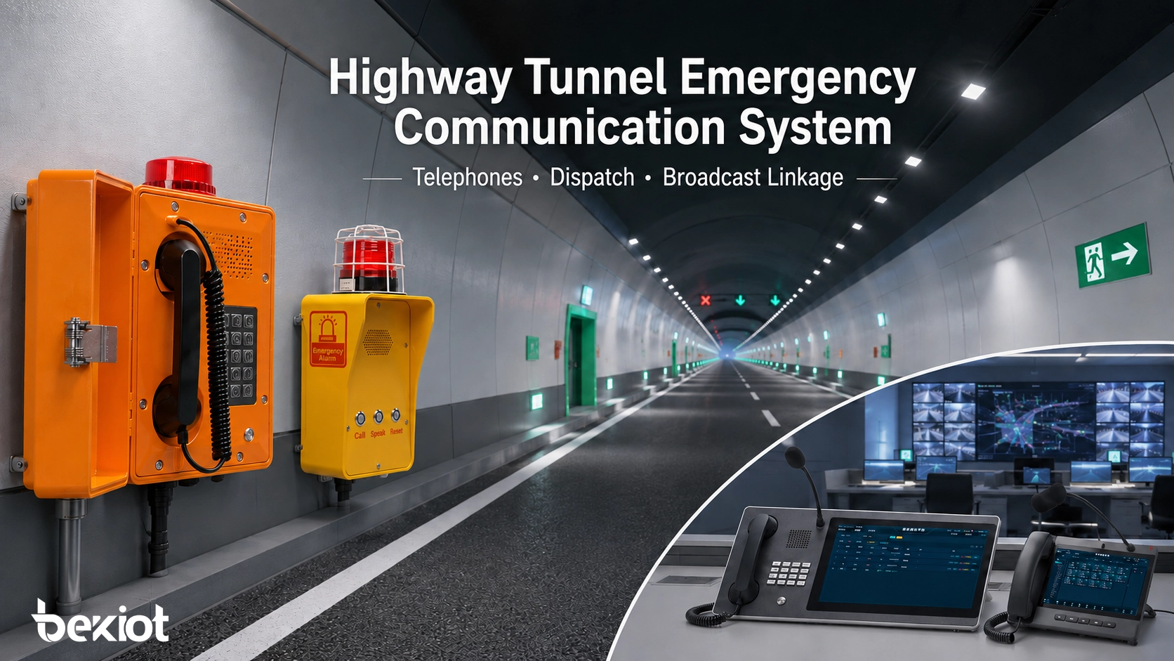 Integrierte Notfallkommunikations- und Leitstellenlösung für Straßentunnel