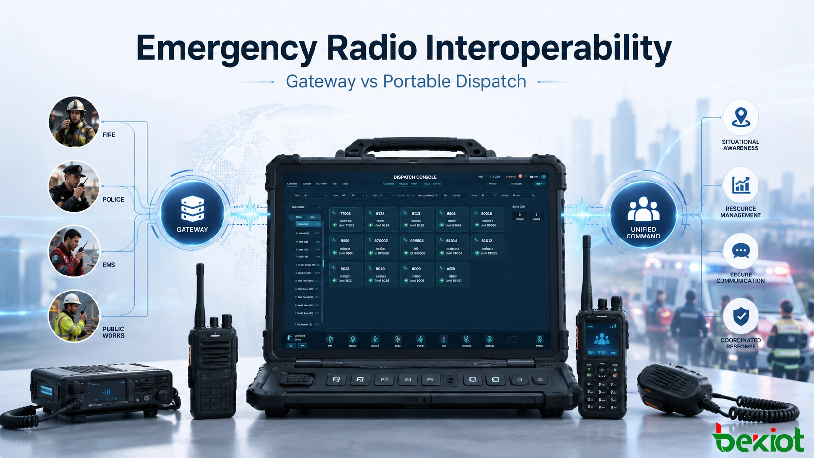 Funk-Interoperabilität im Notfall: Gateway vs. tragbare Einsatzkonsole