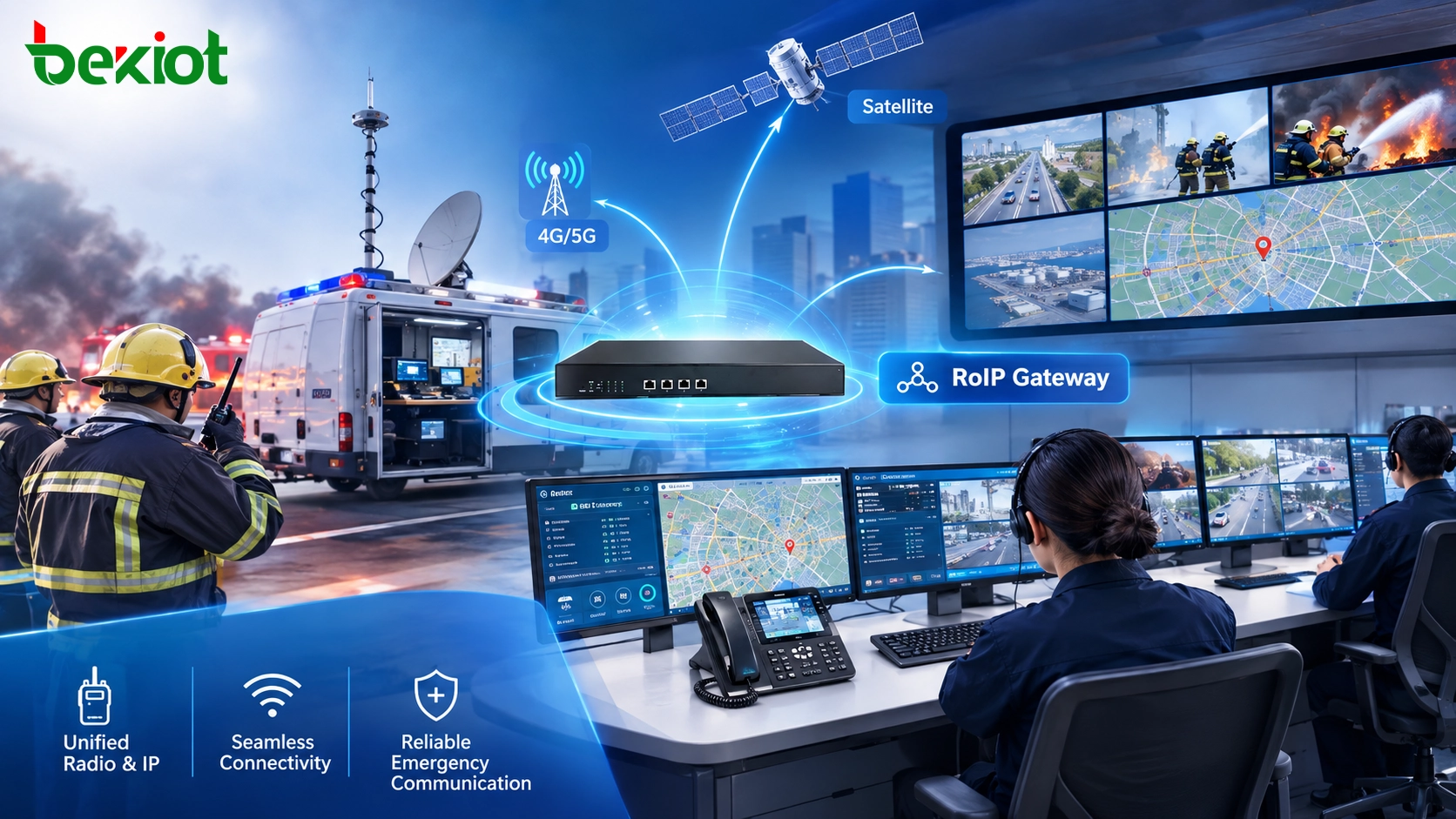 RoIP-Gateway-Integration für Einsatzleitwagen