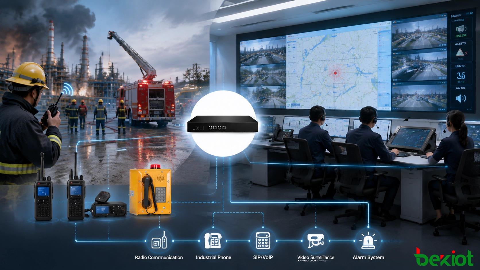 ROIP-Gateway verbindet industrielle Funksysteme, Einsatzplattformen und IP-Kommunikationsnetze