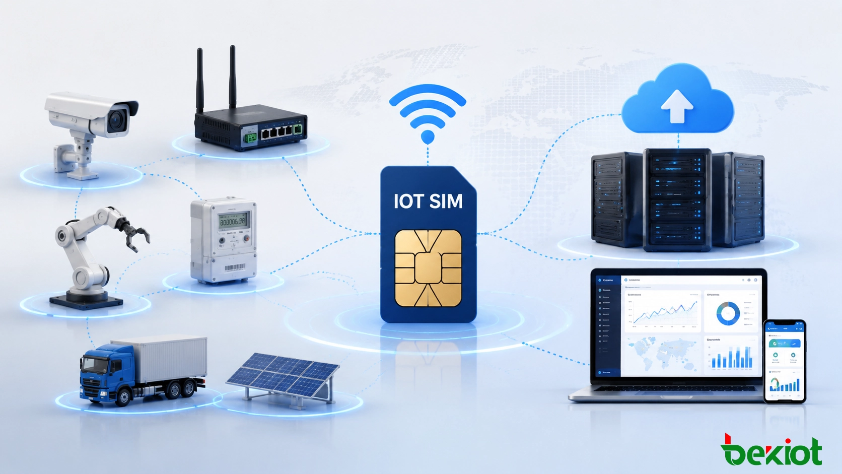 IoT-SIM-Karte verbindet industrielle Geräte und entfernte Terminals über Mobilfunknetze