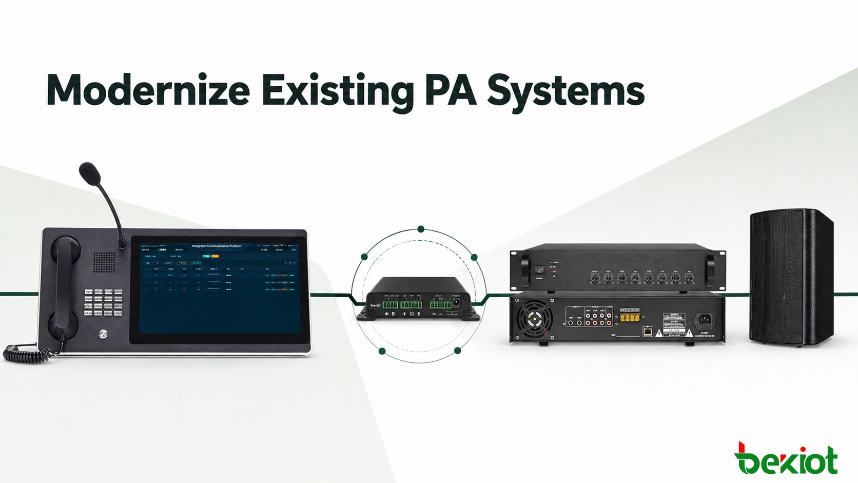 So schließen Sie ein vorhandenes PA-System an moderne IP-Dispatch an