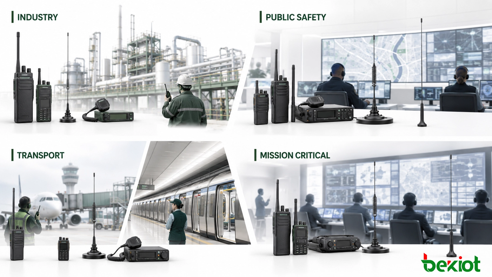 Übersicht über analoge, DMR-, P25-, TETRA- und PDT-Zweiweg-Funksysteme