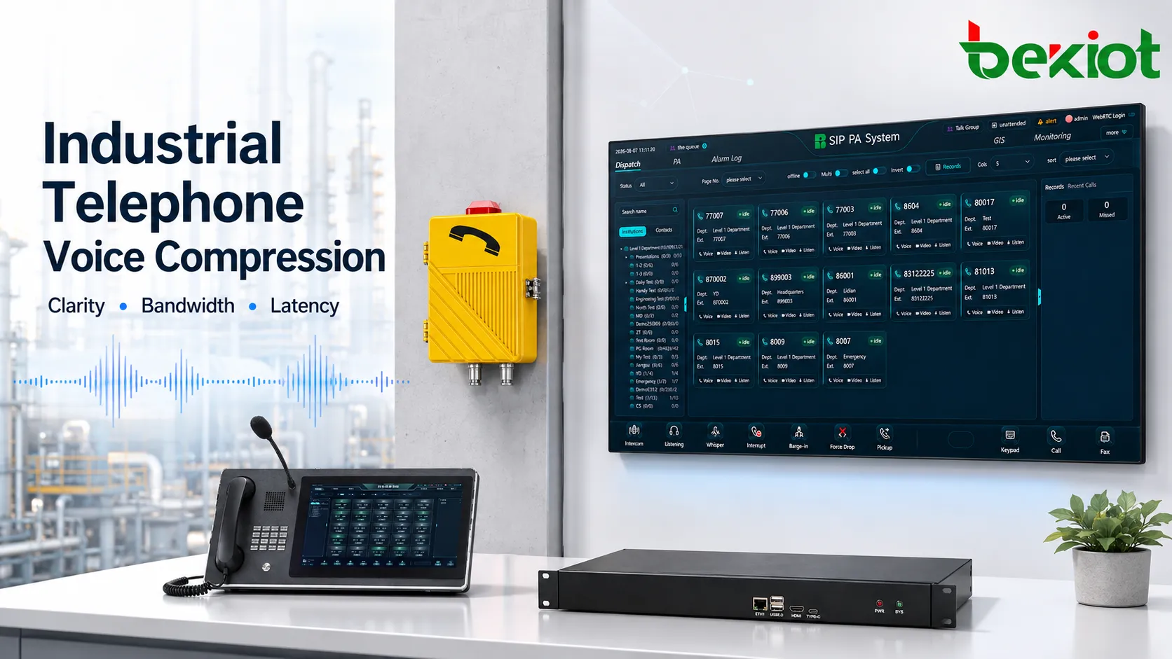 Sprachkompressionsalgorithmen in Industrietelefonen