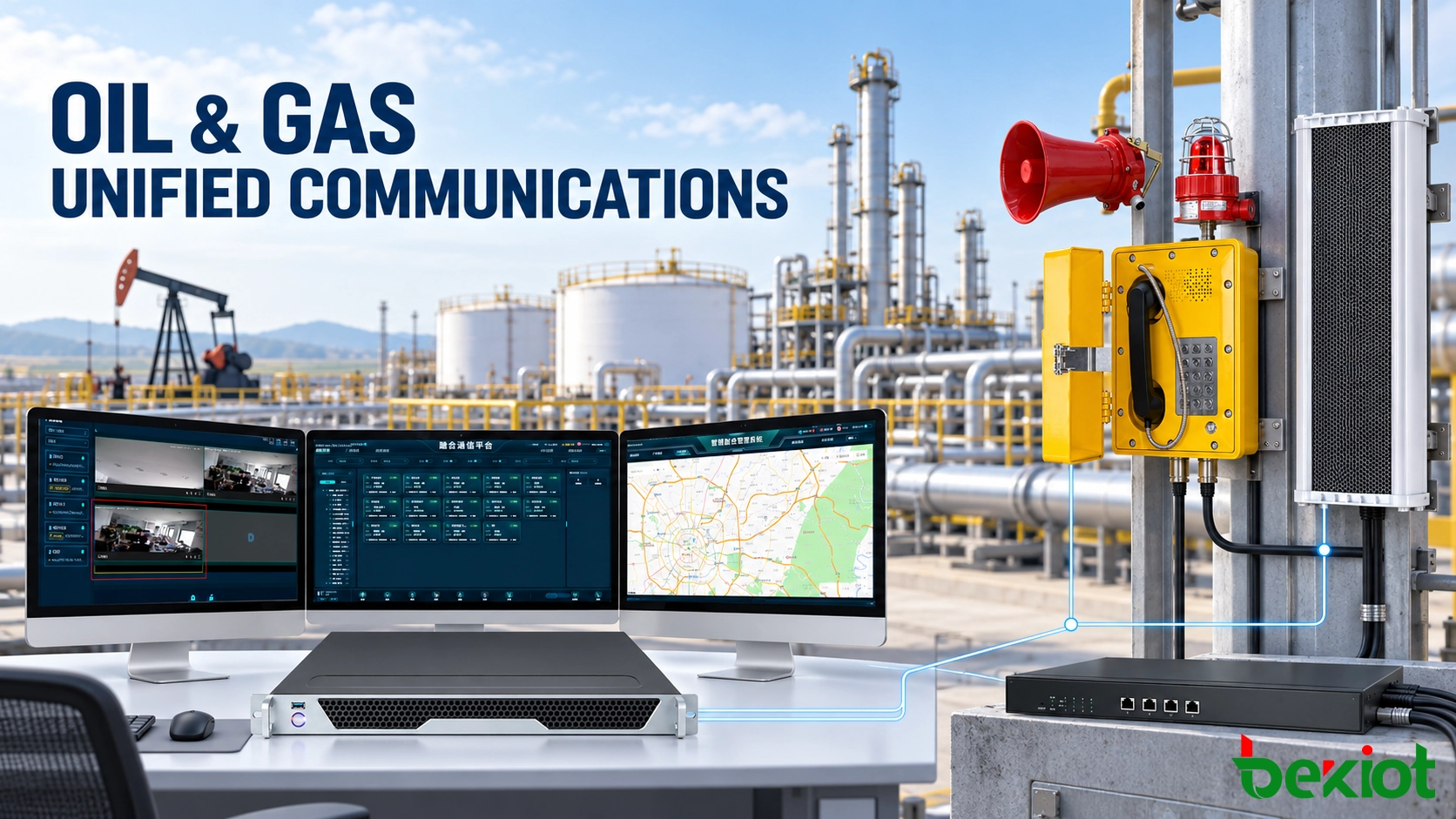 Unified Communications für Öl und Gas: Dispatch, Warnungen und widerstandsfähige Operationen
