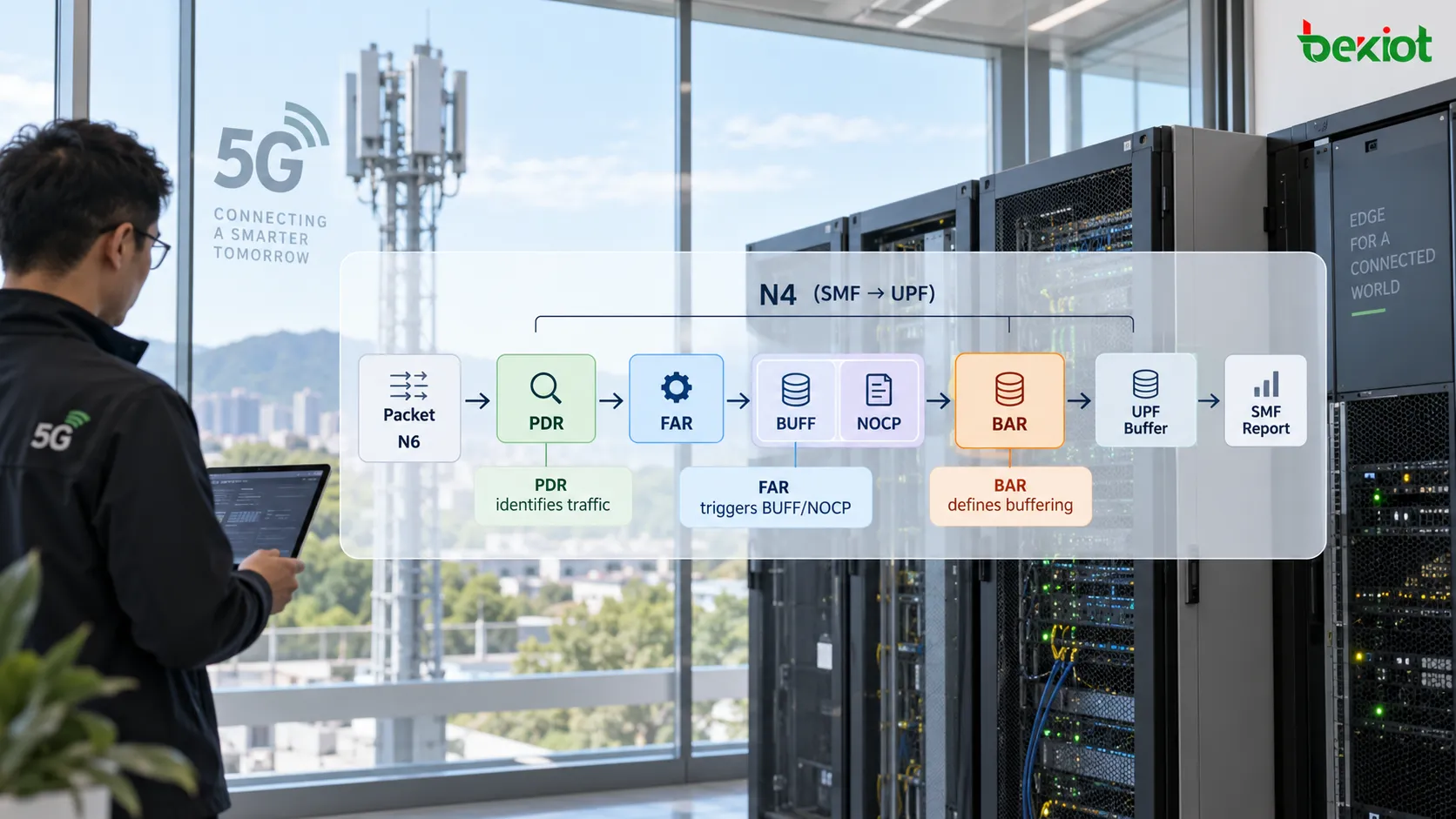 BAR auf der N4-Schnittstelle steuert Downlink-Pufferung und DDN im 5G CM-IDLE