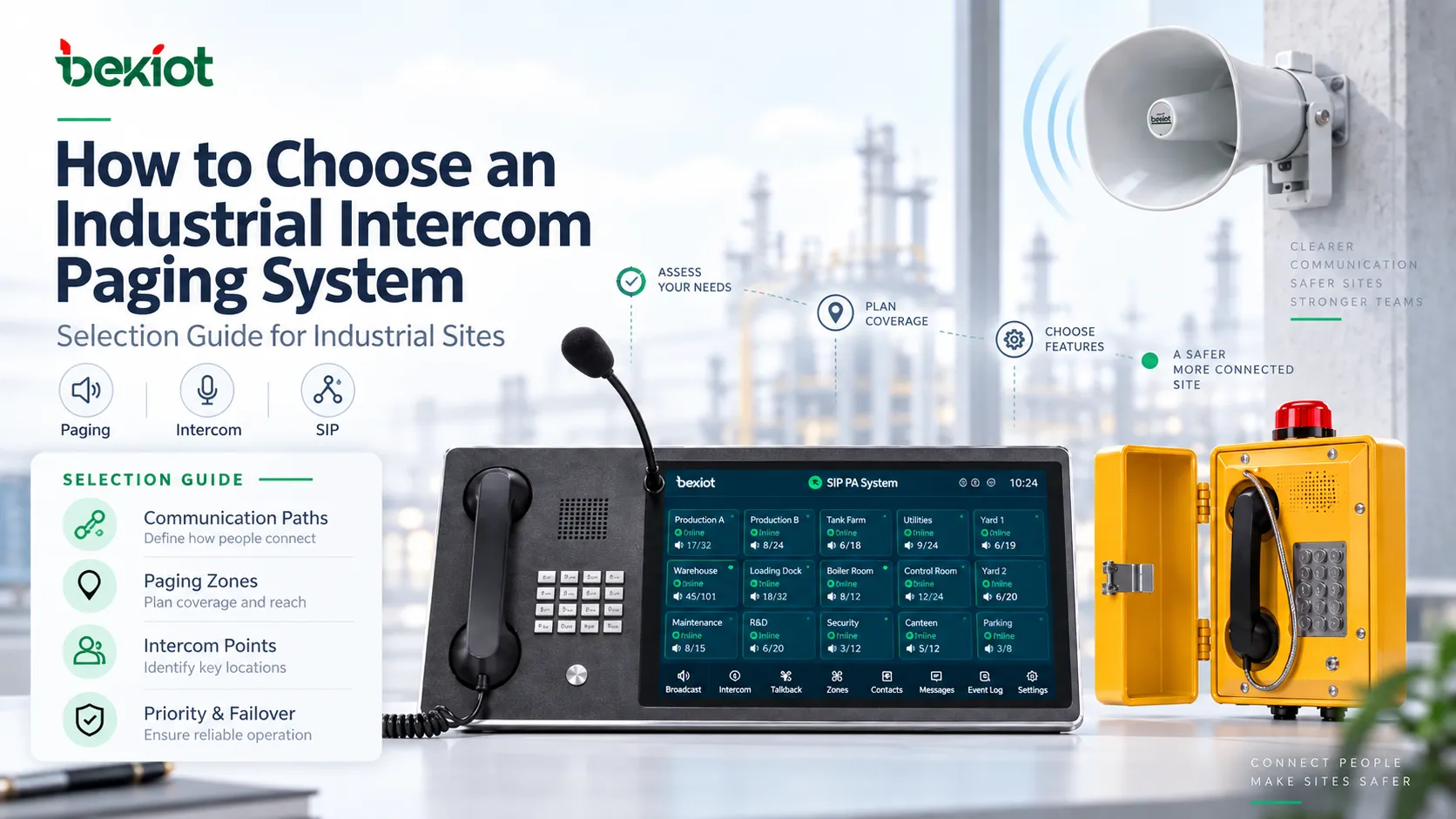 So wählen Sie ein industrielles Intercom- und Paging-System aus: Wichtige Faktoren für Industrieanlagen