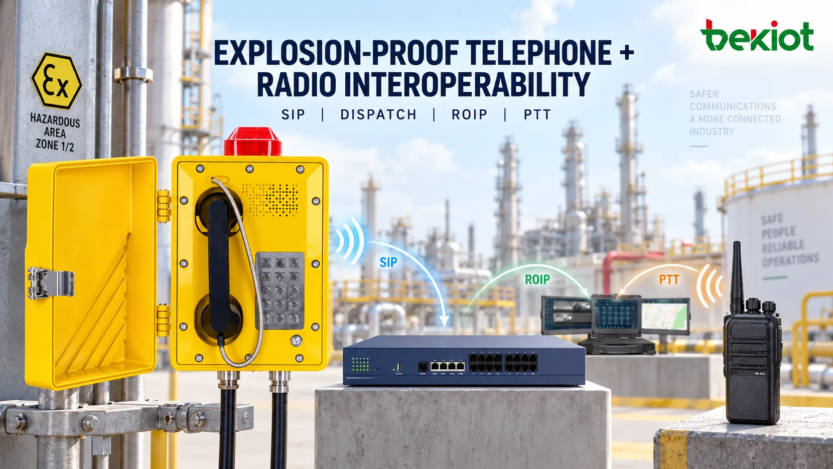 Wie arbeiten explosionsgeschützte Telefone mit Funksystemen zusammen?