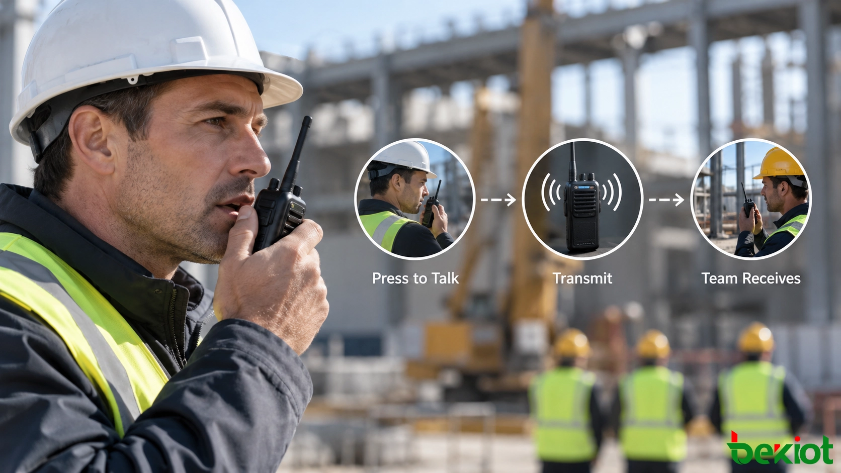 PTT-Workflow für bidirektionale Funkkommunikation zwischen Feldteams