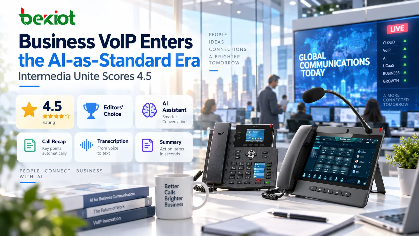 Intermedia Unite erhält 4,5 Punkte: KI wird zum Standard in Business-VoIP